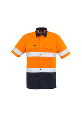 Mens Rugged Cooling Hi Vis Taped Short Sleeve Shirt-ZW835-syzmik